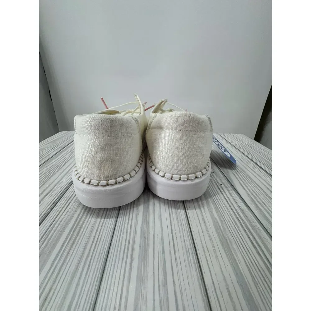 Hey Dude Wendy Rise Women's Shoes Spark White W9 Lightweight Casual Slip-On New - Picture 8 of 9